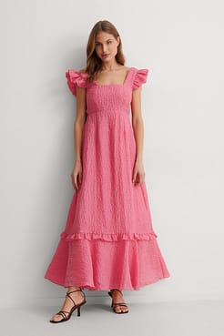 Frill Detail Maxi Dress Outfit