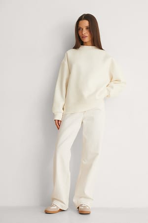 High Neck Detail Sweatshirt Outfit