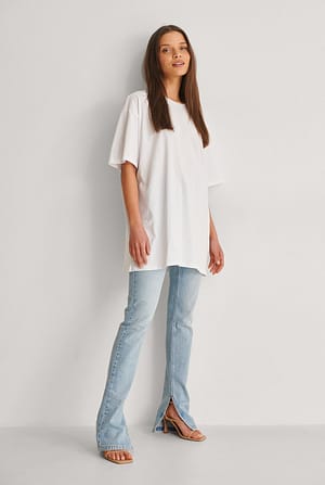 Organic Round Neck Oversized Tee Outfit