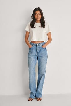 Organic Cropped Tee Outfit.