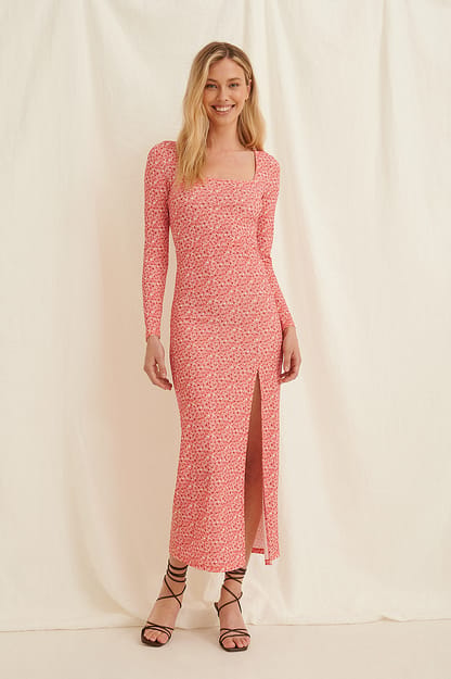 Roska Midikleid in Fotobraun main image 1