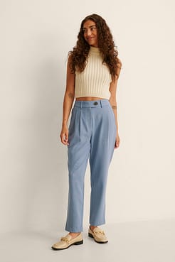 Recycled Cropped Cigarette Pants Outfit