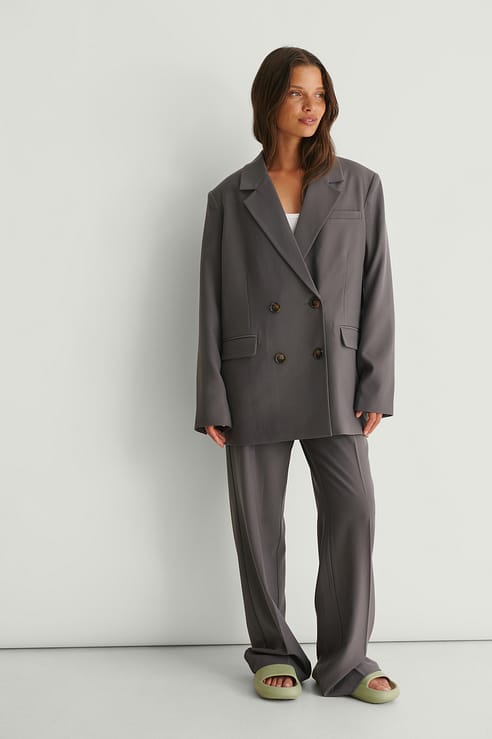 Tailored Suit Pants Grey | NA-KD