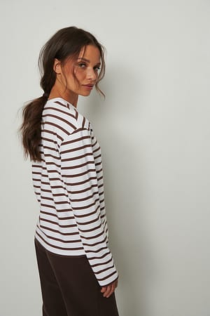 Organic Striped Oversized Long Sleeve Top Outfit