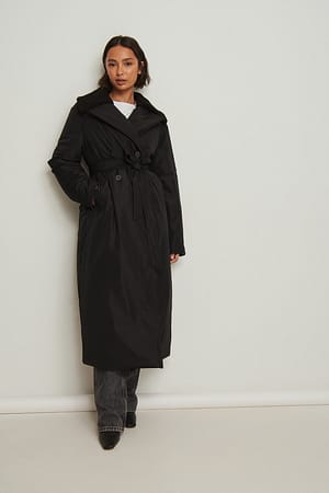 Recycled Padded Trench Coat Outfit