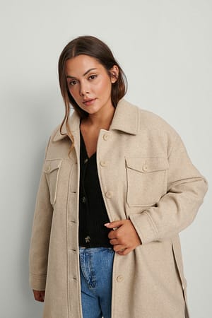 Belted Chest Pocket Jacket Outfit