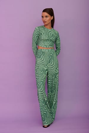 Swirl Printed Pants Outfit