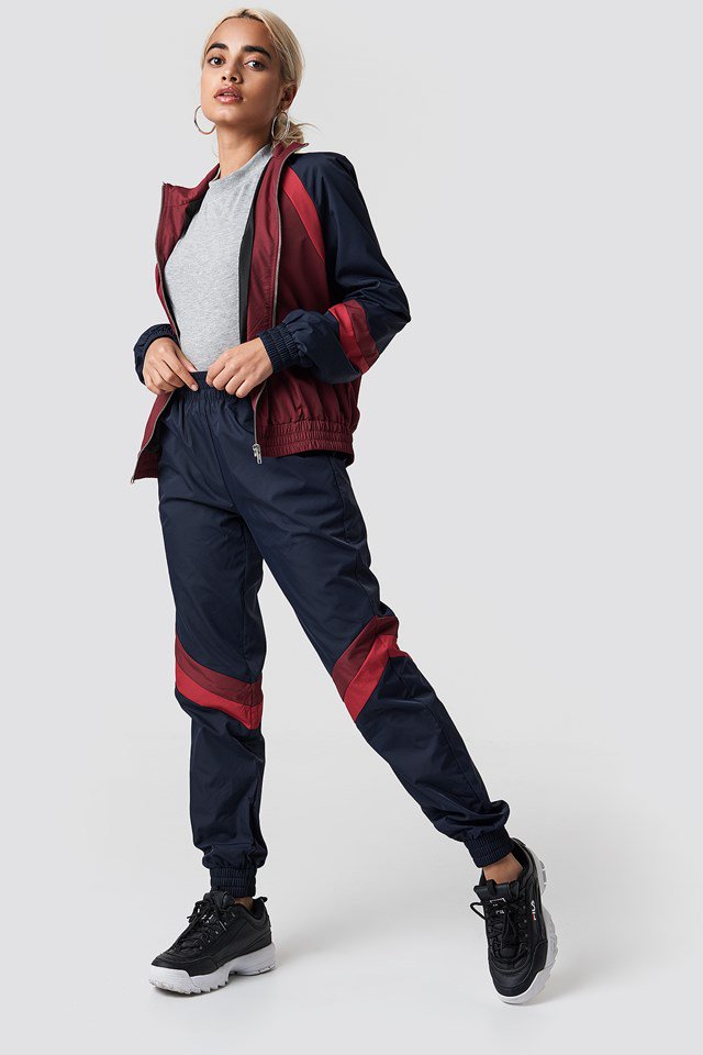 Navy Schemed Track Suit Outfit