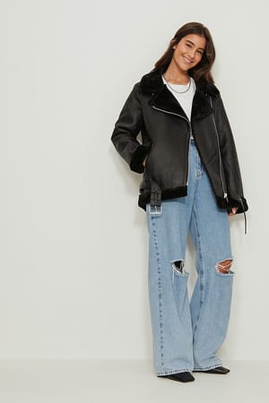 Bonded Aviator Jacket Outfit.
