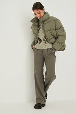 Short Padded Jacket Outfit.