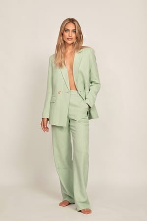 Melange Double Breasted Blazer Outfit.