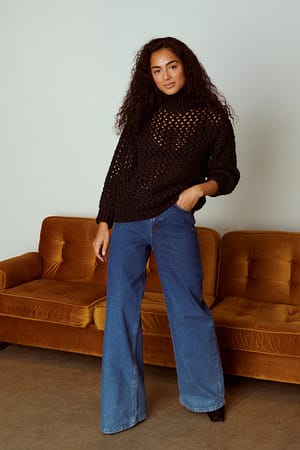 Netting Stitch Sweater Outfit