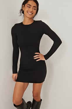 Cut Out Tie Back Mini Dress Outfit