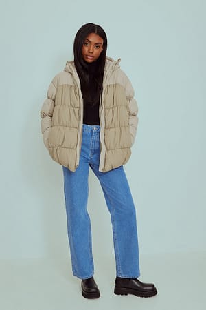 Hood Puffer Jacket Outfit.