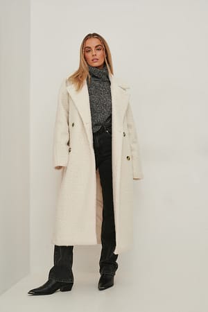 Round Belted Coat Outfit.