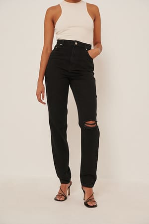 Distressed Mom Jeans Tall Outfit.