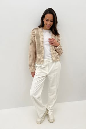 Chunky Knitted Cardigan Outfit.