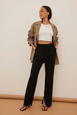 Recycled Side Slit Pants Outfit.