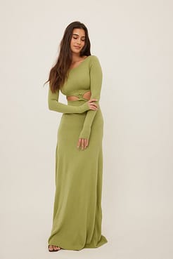 Cut Out Long Dress Outfit
