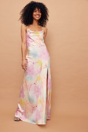 Satin Dress Waterfall Outfit
