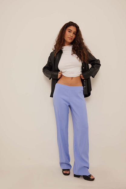 Recycled Tailored Low Waist Suit Pants Purple | na-kd.com