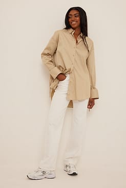 Tied Sleeve LS Shirt Outfit.