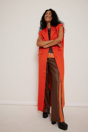 Swirl Long Tailored Vest Outfit