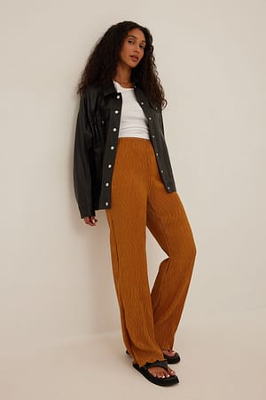 Pleated Wide Leg Pants Outfit