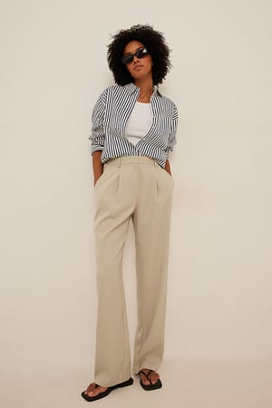 Tailored Straight Leg Suit Pants Outfit