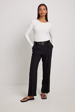 Babylock Ribbed Long Sleeve Top Outfit