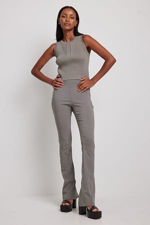 Fine Knitted Rib Top Outfit