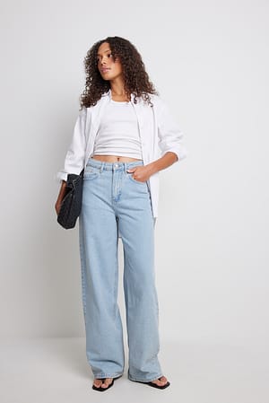 Extra Wide Leg Denim Outfit