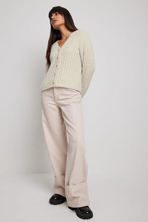 Straight Fit Soft Cardigan Outfit