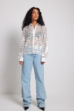LS Sequin Shirt Outfit.