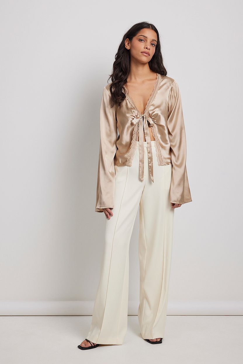 Tie Detail Turtleneck Blouse