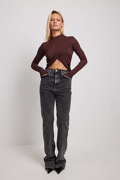Cropped Pleated Top Outfit
