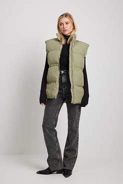 Oversized Padded Vest Outfit