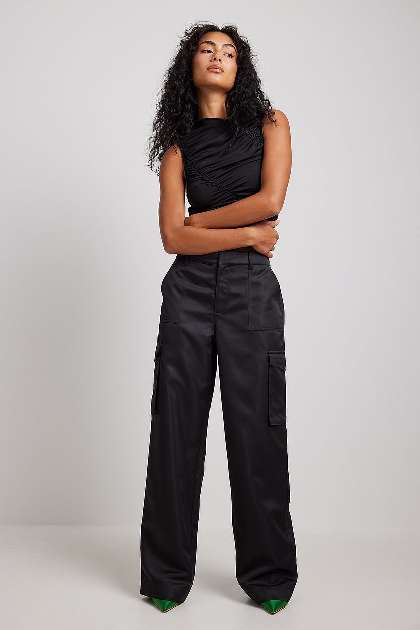 Athina Black washed out cargo pants
