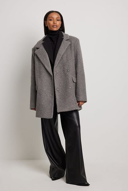 Grey Structured Short Coat
