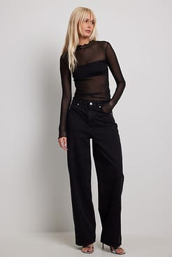 High Neck Babylock Mesh Top Outfit