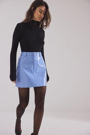 PU Mini Skirt Outfit
