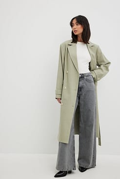 Linen Blend Trenchcoat Outfit.