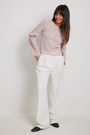 Tie Back Long Sleeve Top Outfit.