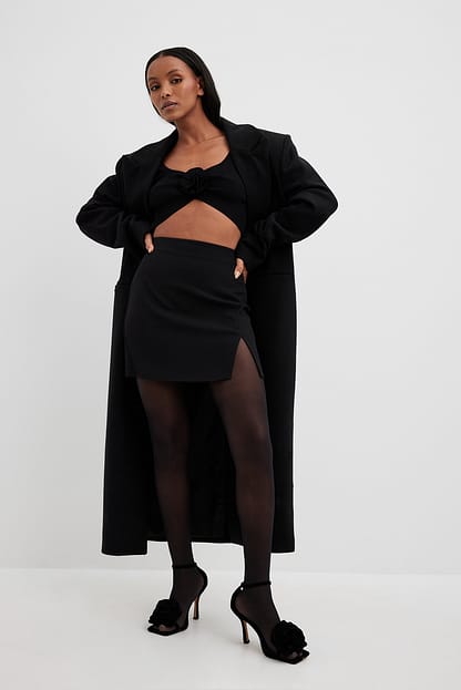 Rosa Knit in Black with Cream Bow Cotton Blend