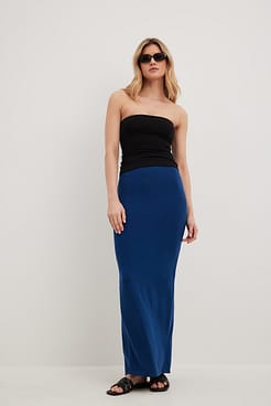 Maxi Back Slit Skirt Outfit