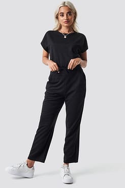 Basic Slip Pants Black Outfit