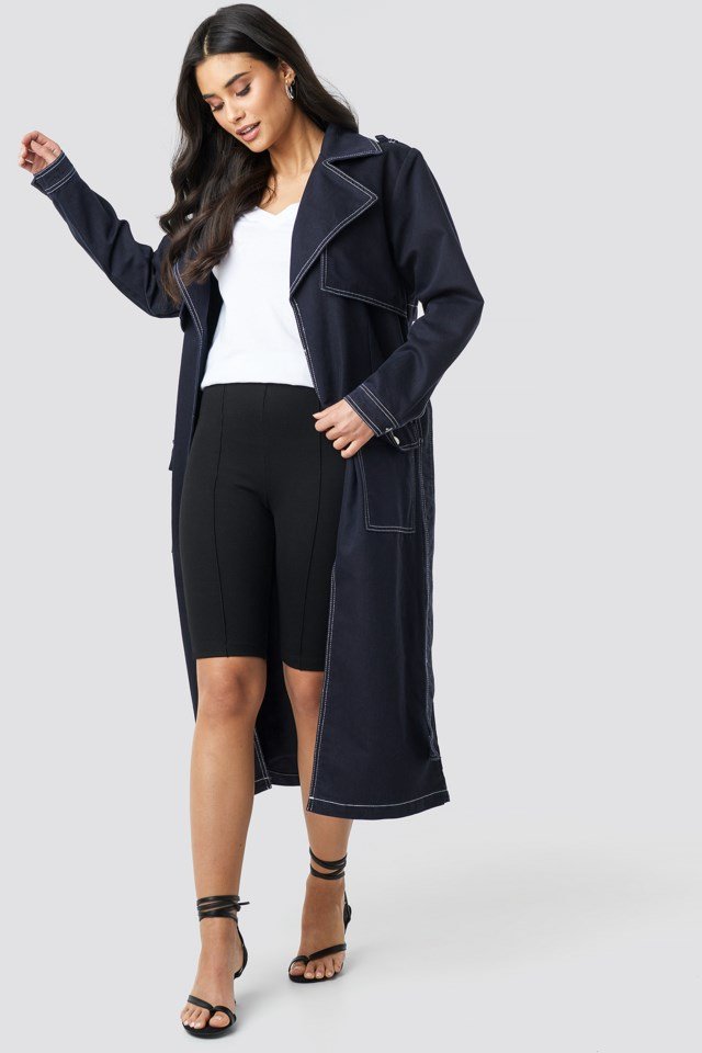 Oversized Denim Coat Look