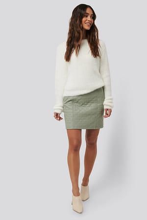 Quilted PU Skirt