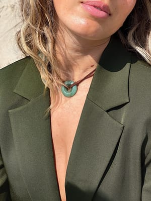 Green Stone Detailed Necklace