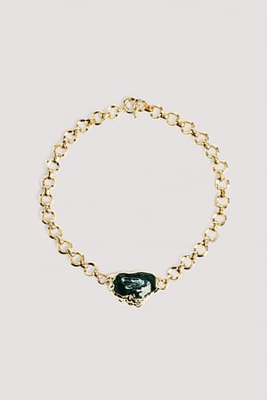Gold Stone Necklace
